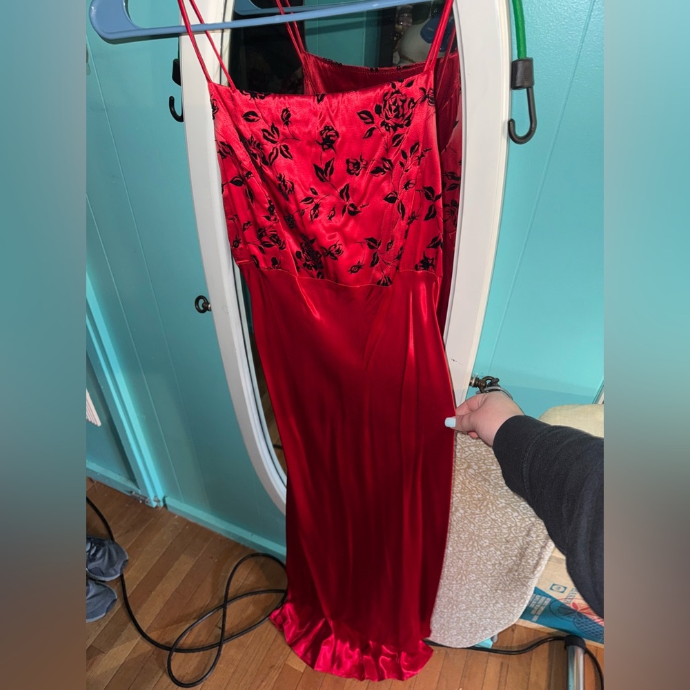 Be smart red long dress